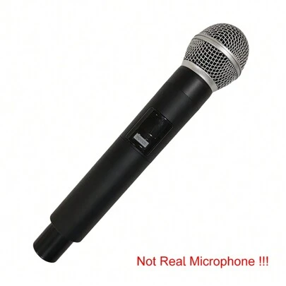 1pc Microphone Prop, Plastic Fake Microphone Model Shell, Suitable For Stage, Home Bar Decor, Photography Props, Party Gifts