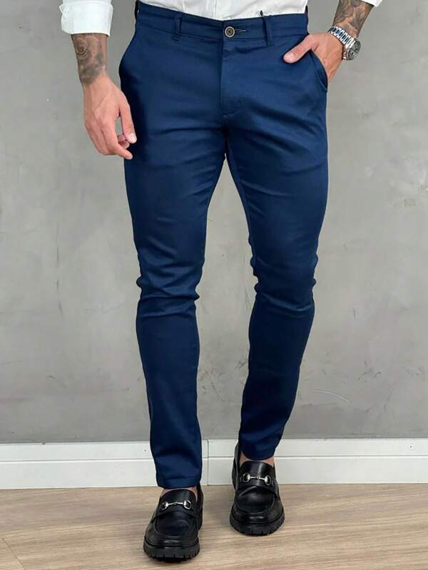 Calça SARJA Masculina Slim Casual Tradicional FIT 4 Bolso