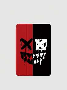 1pc Ghost Face Pattern Tablet Protective Case, Compatible With IPad 10.2", IPad Pro 2021/2020, IPad 9th/10th Gen, Galaxy Tab A8 10.5" 2022, Matepad 10.4"/Tab, Shockproof, With Pencil Slot, Support Sleep/Wake Function