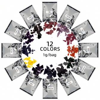Tinte para velas de cera de soja - 12 colores (1g/cada ) Tinte de cera para velas para hacer velas, tinte de color de cera para velas (set de 6 piezas, set de 12 piezas)