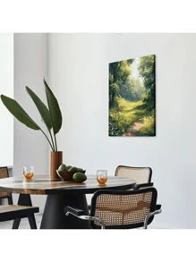 1Pc Framed Sunset Canvas Painting Wall Art Poster, Canvas Print Poster Artwork Wall Art Painting Wooden Framed Canvas Painting -  Thickness 2.25cm/0.9inch,Home Gift Decoration, Room Decoration Aesthetic, Wall Decoration Art, Perfect Gift, Autumn And Winter Wall Decoration, Living Room Decoration, Bedroom Decoration, Kitchen Decoration, Entry Decoration, Bathroom Decoration, Direct Wall Painting, High Quality Wall Painting Poster