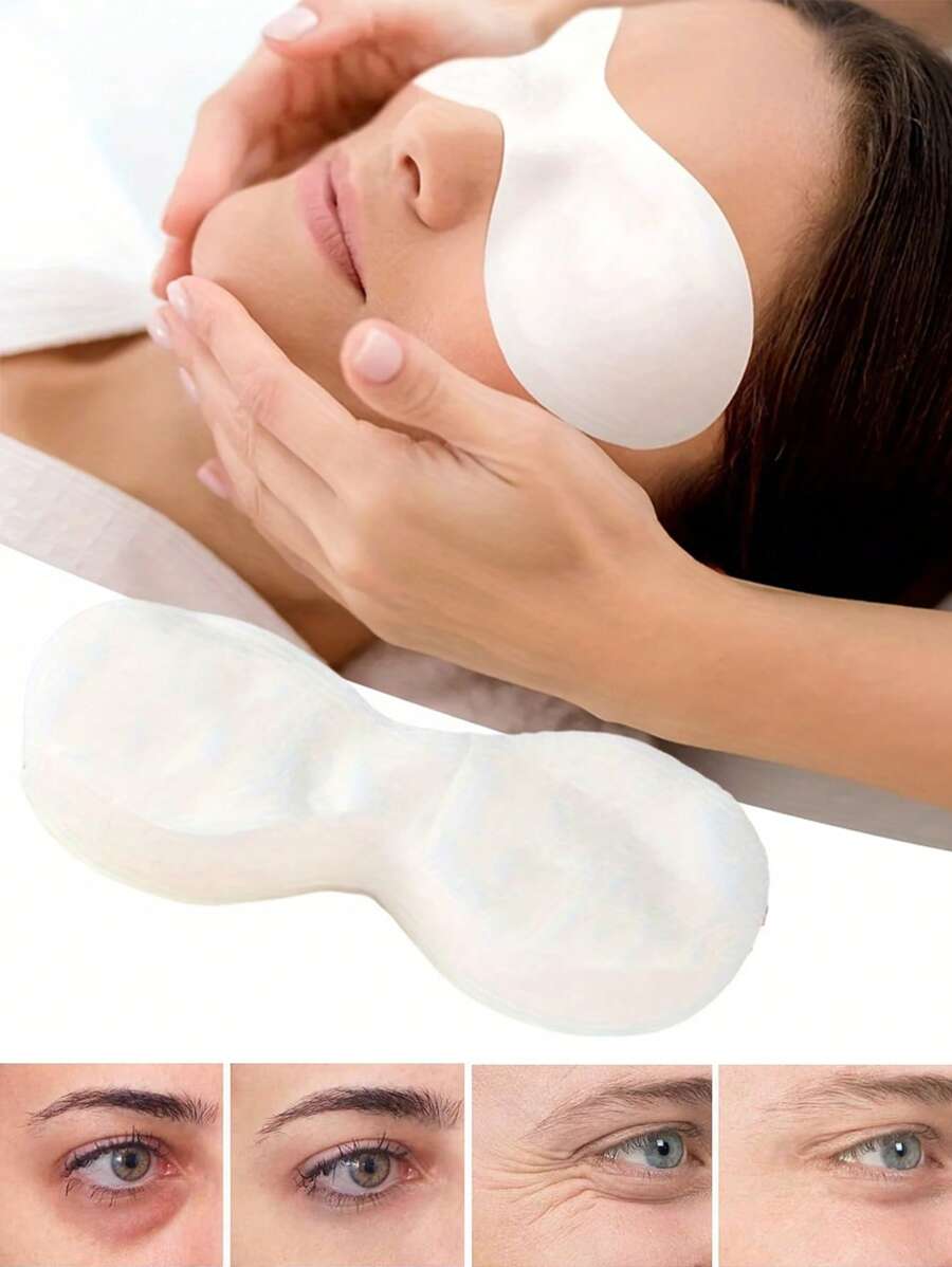 100 片/包一次性无纺布干眼膜垫，温和舒缓眼贴，适用于水疗和个人护理，白色，温和舒缓一次性眼膜垫，无纺布，适用于水疗和个人护理 - 彩色 - 查看 1