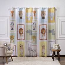 Children's Printed Satin Curtain 3.00X2.20 (Decoration, Boy, Girl, Bedroom, Baby, Baby)