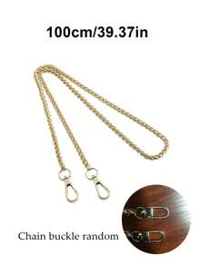 Handbag Shoulder Strap, Crossbody Bag Chain, Gold Chain Shoulder Strap, Mahjong Bag Long Chain Accessory, Underarm Bag Chain Replacement Strap, DIY Modification Accessory Extension Chain Shoulder Bag Crossbody Bag Universal, DIY Handmade Detachable Shoulder Strap Handle Strap Metal Replacement Chain Bag Accessory - Gold - View 6