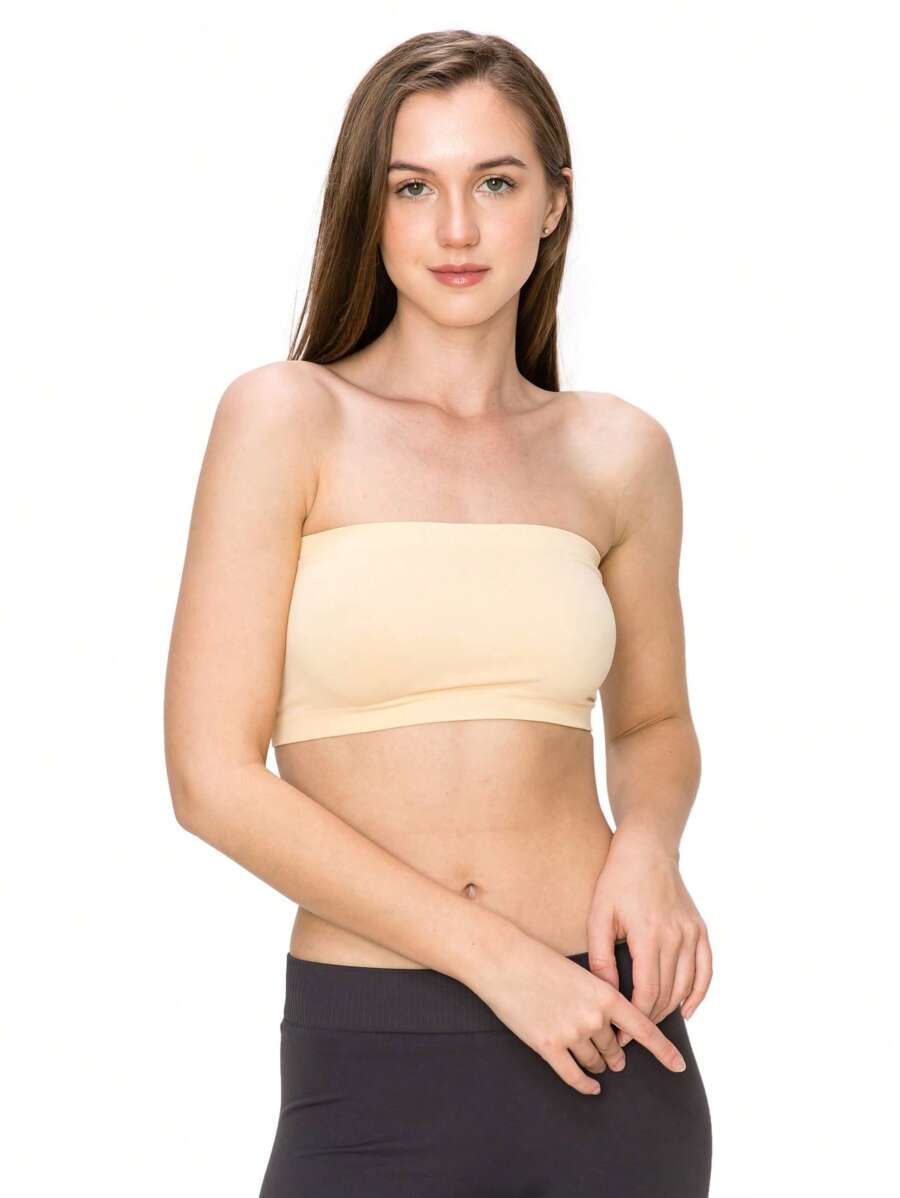 KURVE SEAMLESS MINI BANDEAU TUBE TOP - Nude - View 1