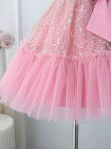 Vestito da ragazza con gonna a palloncino senza maniche, abito da esibizione da danza per bambini, adatto per vacanze e estate