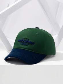 1 buc șapcă de baseball cu broderie cu litere colorate de epocă, șapcă cu coroană moale, reglabilă, snapback, versatilă pentru primăvară/vară