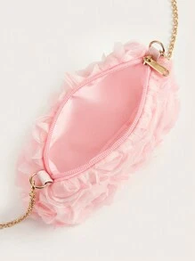 New Pearl Flower Decor Evening Clutch Handbag, Shoulder/Cross-Body Bag For Formal Dresses