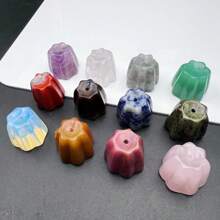 1pc Natural Crystal Incense Holder Carving Collectibles Of Colorful Gifts And Desktop Decoration For Home Interior Space Sculpture Shelf Accents Ornament For Home Office Decor