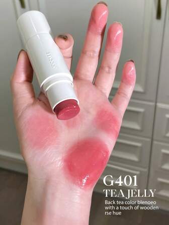 JOOCYEE BARRA MULTIUSO GLASEADA G401 Té Gelatina Colorete Natural de Larga Duración para Labios y Mejillas