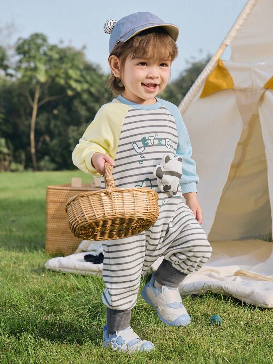 Balabala 嬰兒全身連身衣，舒適時尚的春裝