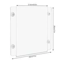 kangten 12 Pack Wall Mount Sign Holder, 12 Pcs Commercial Acrylic Clear Frame Sign Holder - Transparent - View 2