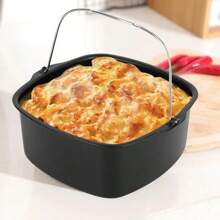 Air Fryer Non-Stick Cake Baking Tray Basket For  Baking Dish Pan Air Fryer Kitchen Airfryer Accessories Baking Basket