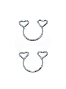 AVYRING 1-2pcs Fake Pierced Stainless Steel Nipple Rings Jewelry Clip On Body Piercings Fake Nipple Ring For Women Body Jewelry