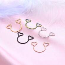 AVYRING 1-2pcs Fake Pierced Stainless Steel Nipple Rings Jewelry Clip On Body Piercings Fake Nipple Ring For Women Body Jewelry