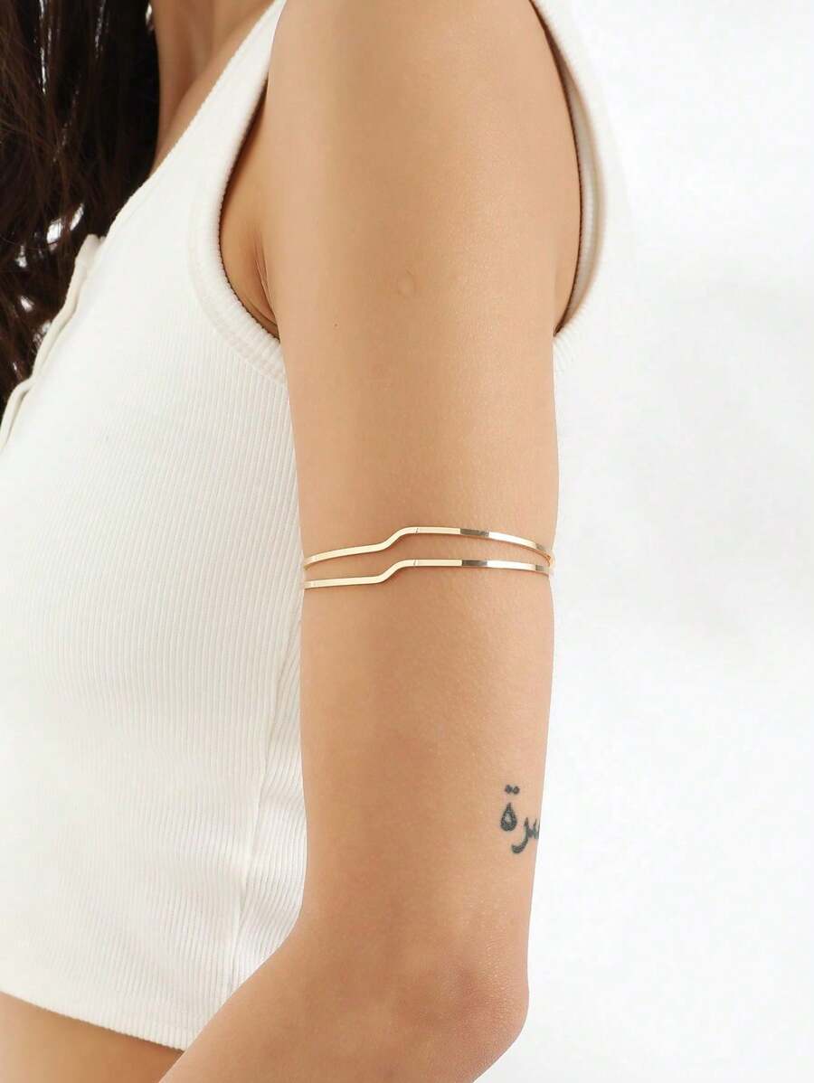 1 szt. Modna, swobodna, minimalistyczna bransoletka z metalowej linii