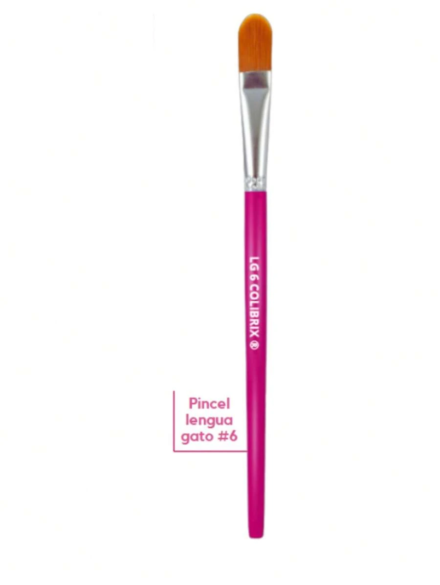 Colibrix Pincel Lengua gato #6 - Rosa - Ver 1