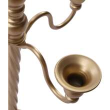 SHZICMY 2 Pcs Gold Candelabra Candle Stand - 21in Tall Metal Candlestick Holder 5 Arms Candelabra Table Centerpiece For Wedding Fireplace Home Halloween Church Decor Fast Arrival DIY Tool Kit - 金色 - 查看 4
