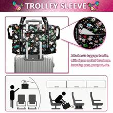 TOKIDOKI Official Licensed Tokidoki Duffle Bag 40L Large Capacity Travel Bags Expandable Tokidoki Travel Duffel Bags Weekender Bags For Women Unicorno Luggage Bag For Sports Gym Vacation