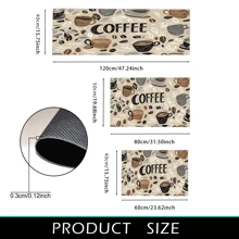 1pc Silica Gel Kitchen Mat, Coffee Style, Can Be Used As Floor Mat, Countertop Mat, Bathroom Mat, Non-Slip, Washable, Absorbent, Suitable For Farmhouse, Entryway, Indoor, Room Decor, Kitchen, Dining Room, Small Office/Home Office, Sink, Laundry Room - XYCFD189 - View 3