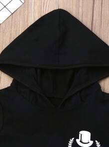 Baby Boys Summer Clothes Set Sleeveless Letter Print Black Hooded Vest+Camouflage Harem Pants Kids 2Pcs Fashion Outfits 0-4Y