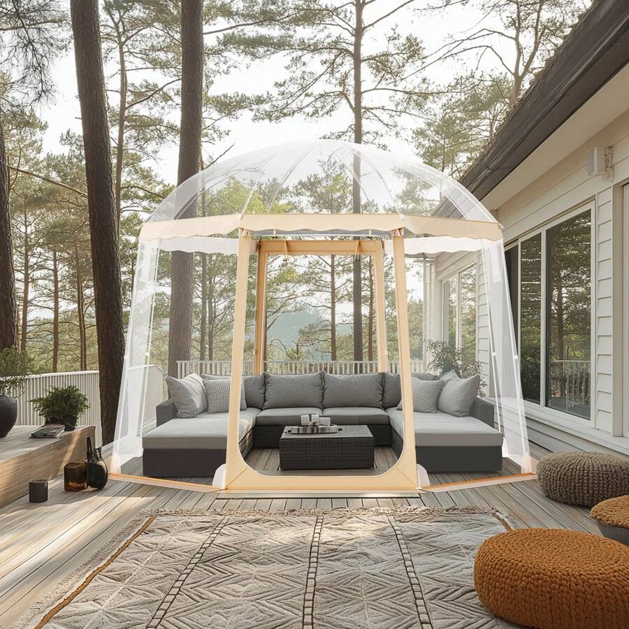 Sports Tent, Instant Pop-Up Tent Shelter Weatherproof Pod, Outdoor Bubble Clear View Tent, Climate Canopy Shelter For Soccer, Football, Softball & Other Sporting Events And Parades - For 4-8 People - View 1
