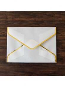 10 个/包金色装饰玻璃牛皮纸信封，金箔边信封 - 10pcs/包金邊硫酸紙信封 - 查看 4