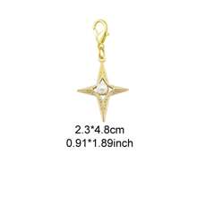 2-10PCS Clip On Charms Heart Rhinestone Bow Rose Pearl Pendant For Jewelry Necklace Bracelet Making DIY Shoe Lace Decoration