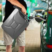 Gasoline Tank With Nozzle And Lockable Bracket, Water Storage Container, Automatic Shut-Off Function And Adjustable Flow, Suitable For Most Cars Motorcycles SUV ATV UTV, Rust-Proof And Heat-Resistant Steel Fuel Tank, Hydraulic Oil Storage Tank With Filter Screen Thermometer Filter Breather Cap For Tractors And Trucks, Red & Green & Yellow & Black