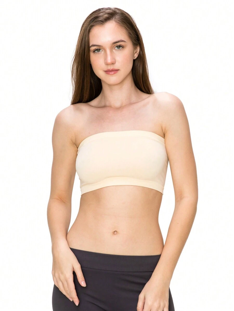 KURVE SEAMLESS MINI BANDEAU TUBE TOP - Skin - View 1