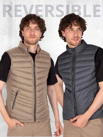 Chaleco Acolchado Reversible Bolsas Funcionakes de ambos lados
