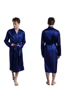 1pc Personalized Men Dressing Gown Kimono Bathrobe Full Length, Men Robes Sleepwear,Wedding,Wedding Accessories,Bridesmaid Gifts
