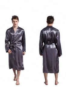 1pc Personalized Men Dressing Gown Kimono Bathrobe Full Length, Men Robes Sleepwear,Wedding,Wedding Accessories,Bridesmaid Gifts