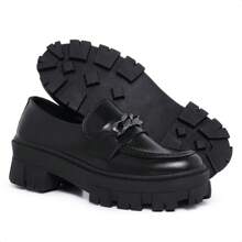 sapato mocassim corrente numeração especial - Preto - Visão 1