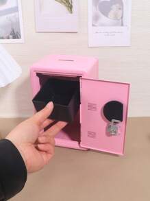 1 pieza Caja fuerte, mini taquilla pequeña caja de almacenamiento tipo hucha con cerradura de combinación y llave, para documentos, dinero, joyas, artículos personales, caja de seguridad para el hogar, oficina, hotel, negocios, útiles escolares, vuelta al cole - Multicolor - Ver 6