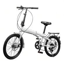 Futchoy 20" 7 Speed Foldable Bicycle Folding Bike Dual Disc Brake Adult City Bicycle NEW - White - View 3