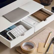 SoBuy BBF02 Monitor Screen Stand Monitor Riser Screen Riser Monitor Stand With 2 Drawers White WHT Approx.: 47x11x18cm - White - View 5