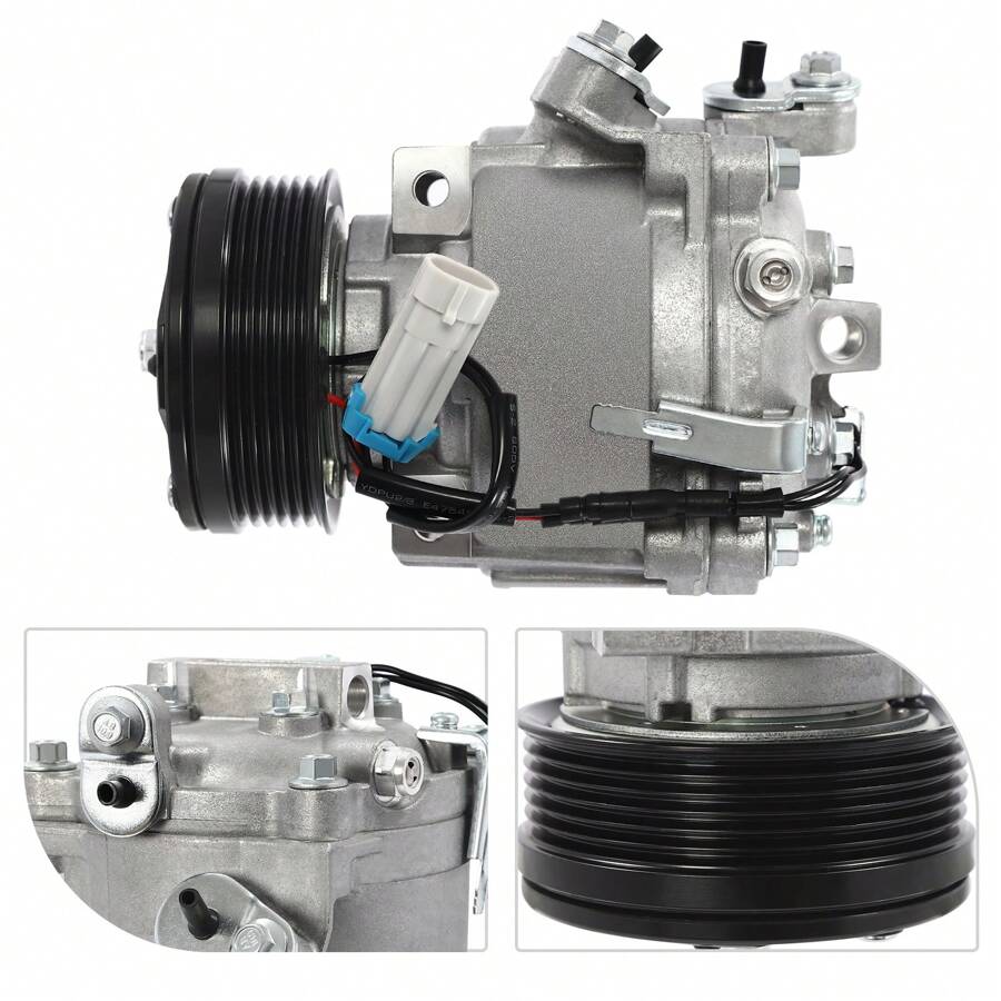 ZhdnBhnos Air Conditioning Unit Compressor Auto Air Conditioning Compressor AC Compressor Pump A/C Compressor - Silver - View 1