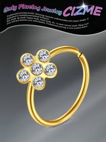 CIZME Gold Stainless Steel Hoop Nose Ring Cartilage Ring Set Gold Color Set For Men And Women, Stainless Steel Nose Ring Hoop Nose Piercing Jewelry For Women And Men Gold Hoop Nose Ring, Stainless Steel Helix Tragus Lip Septum Ring Cartilage Earring Hoop Piercing Jewelry