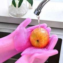 Guantes para bañar mascotas para uso transfronterizo, anti-arañazos y mordeduras, guantes de limpieza para mascotas, herramienta de baño para mascotas, guantes de silicona para mascotas