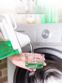 1 件装家用洗衣粉储存盒，透明密封罐带刻度，适用于洗衣粉、洗洁精、洗碗液