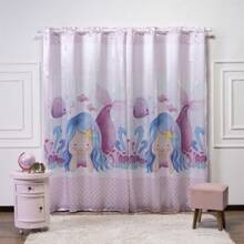 Children's Printed Satin Curtain 3.00X2.20 (Decoration, Boy, Girl, Bedroom, Baby, Baby)