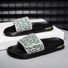 Men's Versatile, Fashionable, Breathable, Casual Comfortable, , Non-Slip, Lightweight, Indoor Slippers - Green - View 1