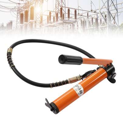 kangten Hydraulic Cylinder Hand Pump Hand Hydraulic Pump&1m High Pressure Oil Pipe 70mpa