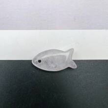 1pc Natural Crystal Fish Carving Figurine Statue Palm Stone DIY Jewelry Accessories Animal Figurine Sculpture Pocket Stone For Home Office Feng Shui Decoration Collectible Ornament - Multicolor - View 19