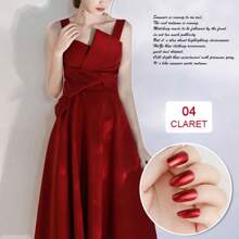 12 Colors Metallic Gel Liner Nail Art, Mirror Chrome 3D Effect Gel Nail Polish 8ml Build In Thin Brush Metal Painted Drawing Stripper Gel Polish Curing Requires Gift For Home Salon  Use (12 Colors Set) - 彩色 - 查看 11