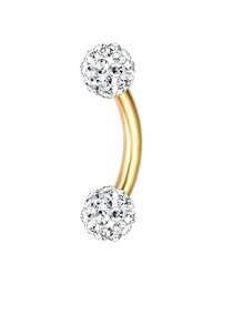 DOLOTTA 1 pièce Bijoux de piercing de cartilage en acier inoxydable 16G 18G, anneaux pour sourcil, anneau de nombril, lèvre, helix, rook, daith, boucles d'oreilles tragus avec cristal CZ. Barre incurvée pour piercing corporel.