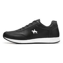 Polo Vili Men's Casual Sneakers Original White - 黑與白 - 查看 7