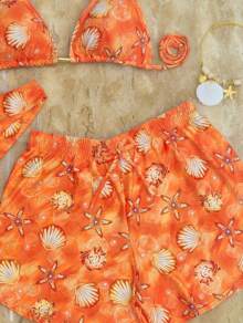 Women Bikini Sets - Burnt Orange - View 2