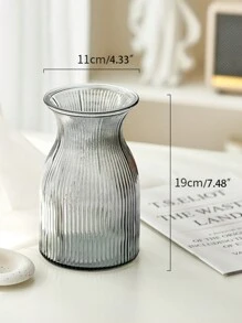 1 Piece Glass Vase, 7.48 Inches Tall, Modern Minimalist Design, Home Decor, Centerpiece For Wedding Tables, Suitable For Wedding, Christmas, Halloween, Valentine's Day Gifts Birthday Graduation